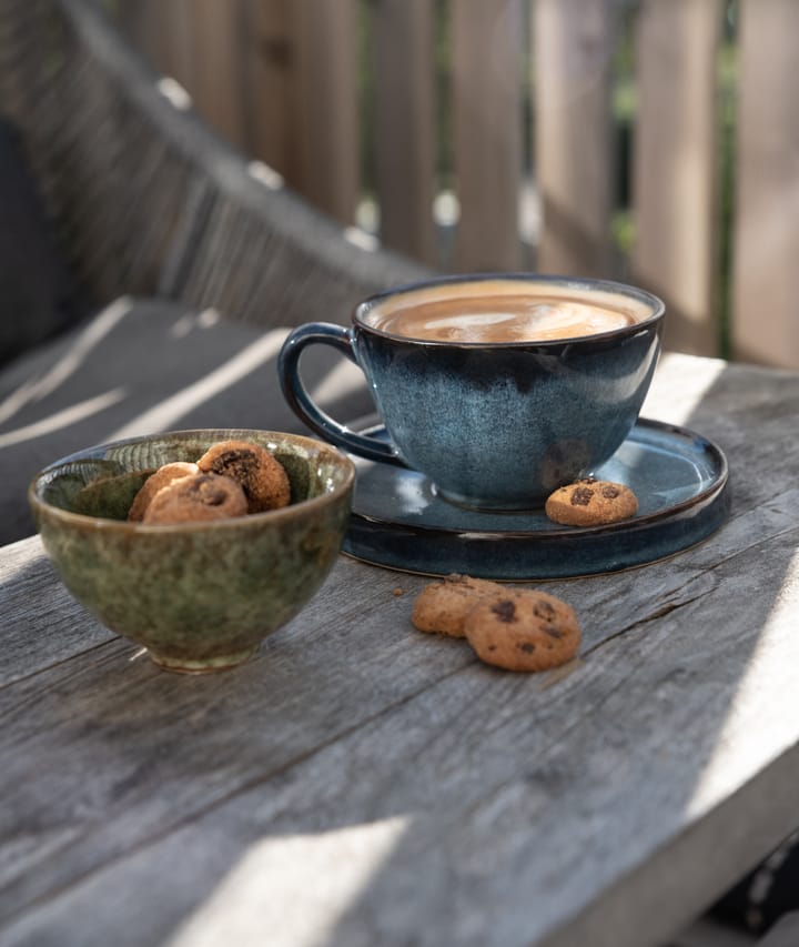 Taza y platillo Jade, azul Byon