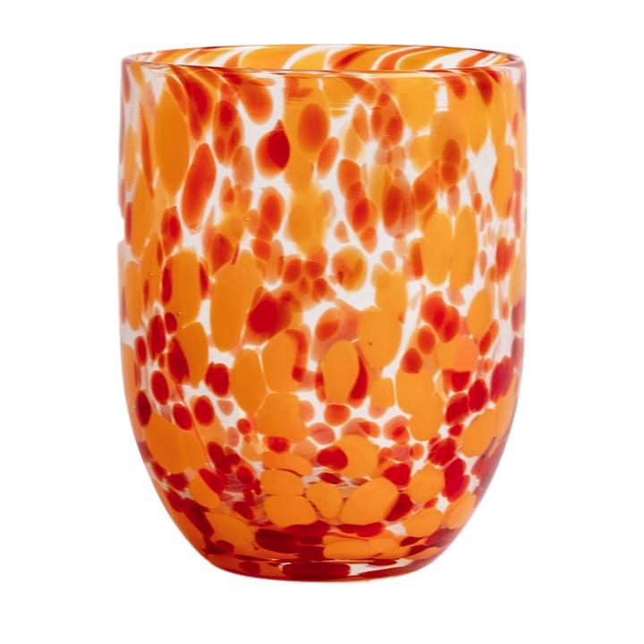 Vaso de agua Messy 33 cl - Rojo-naranja - Byon