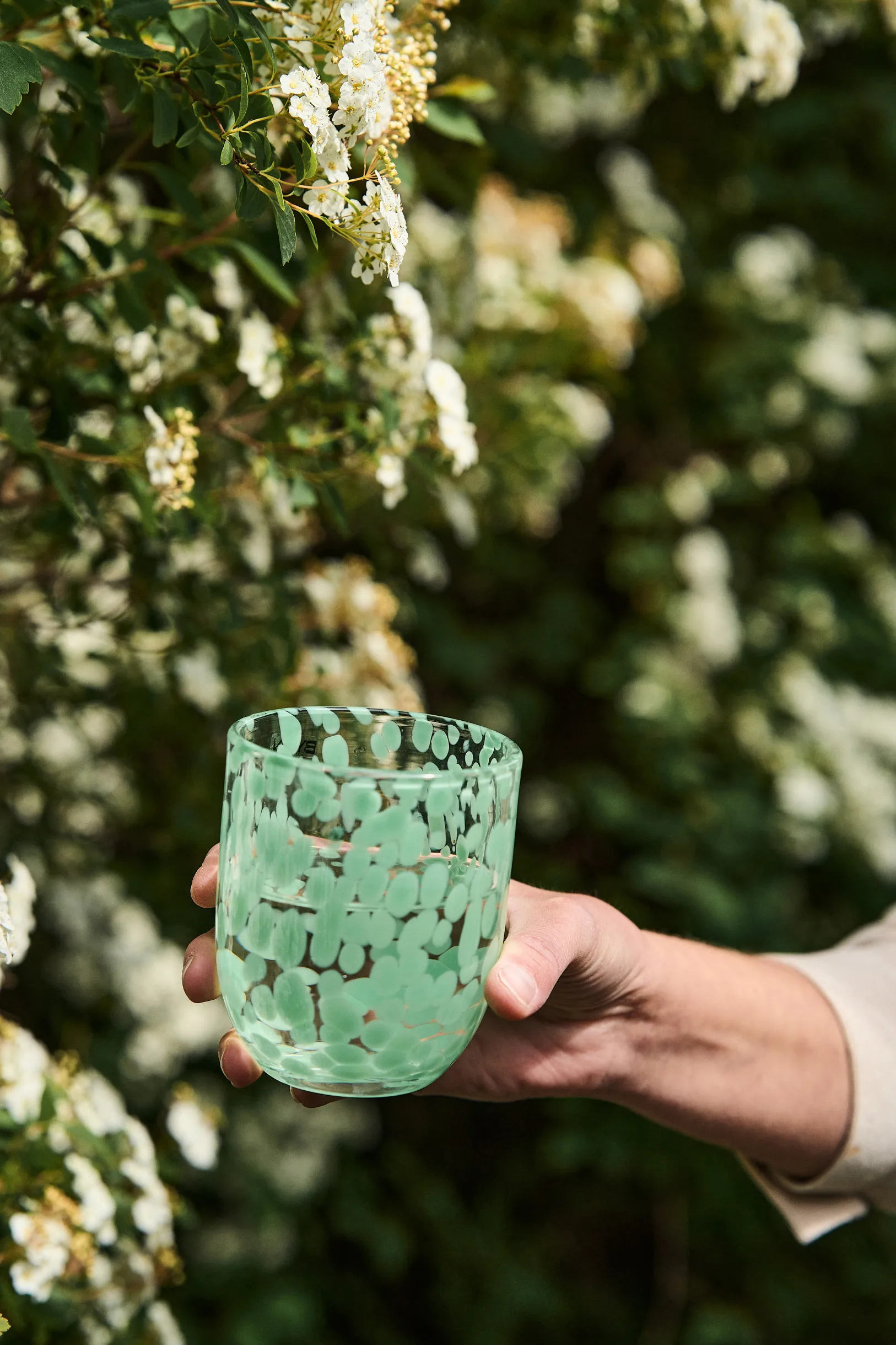 Vaso de agua Messy 33 cl, Verde Byon