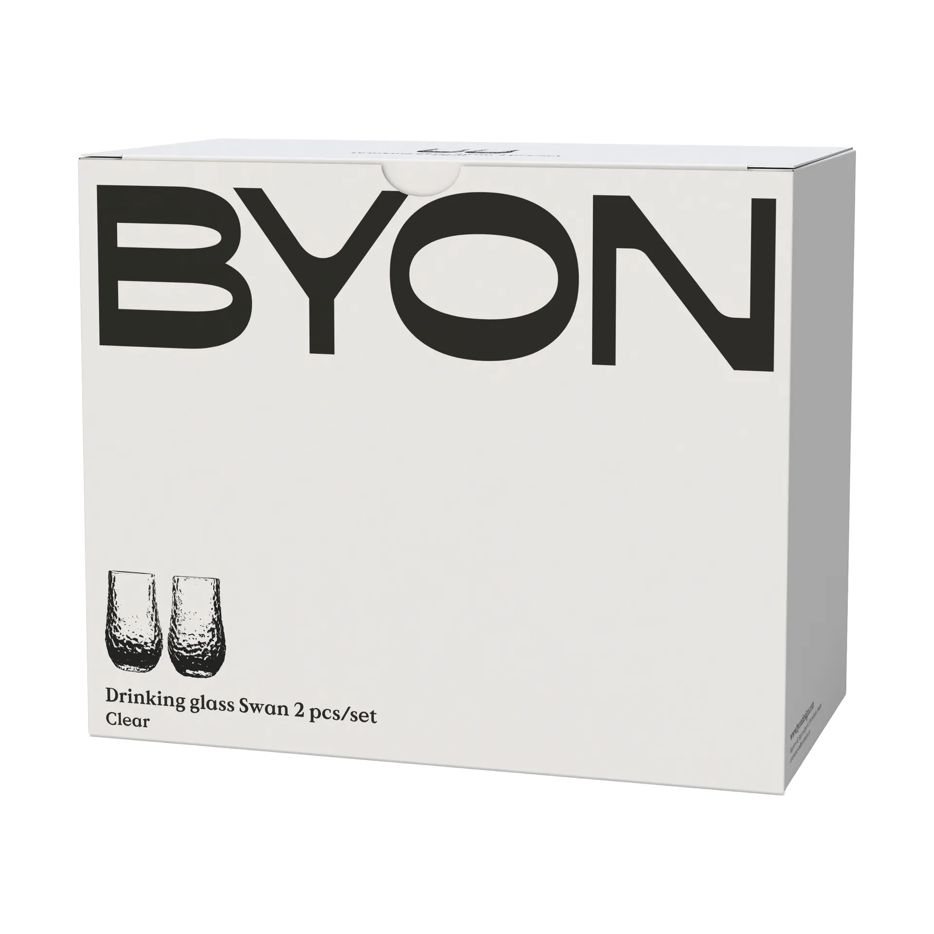 Vaso Swan, 2-pack, Claro Byon