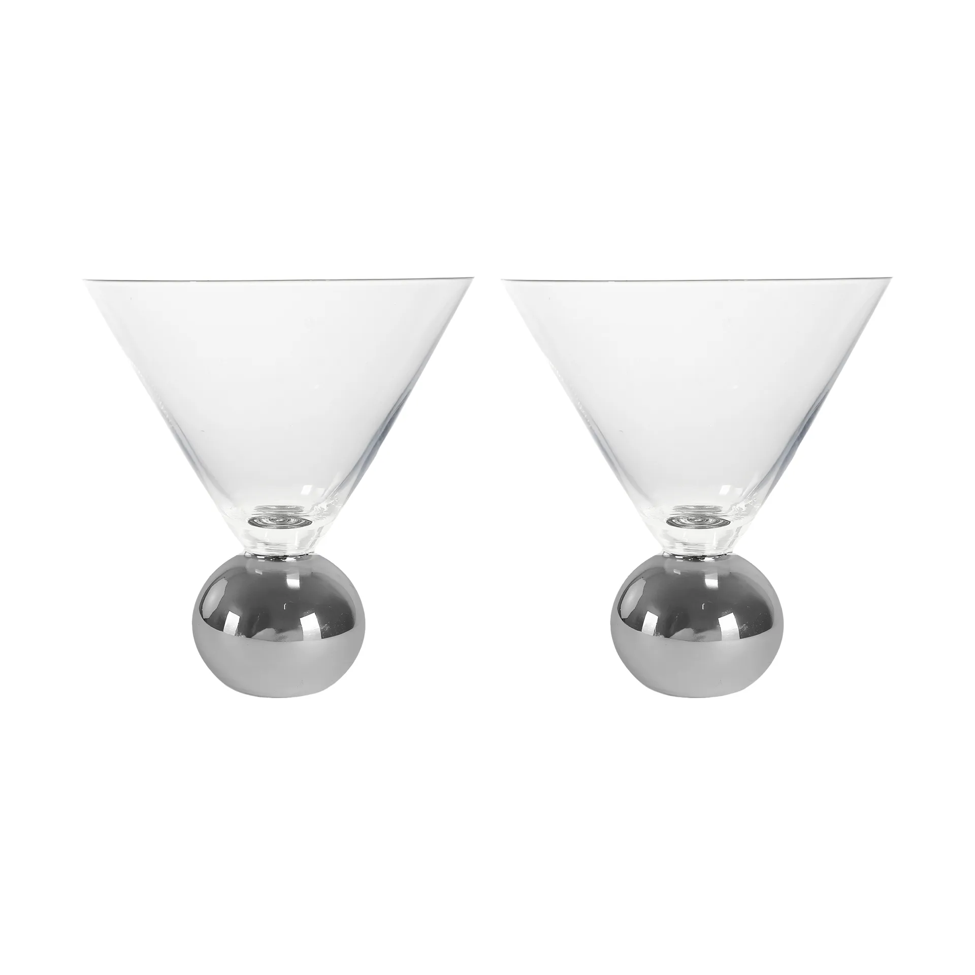 Vasos Spice 24 cl, 2-pack, Transparente-plata Byon