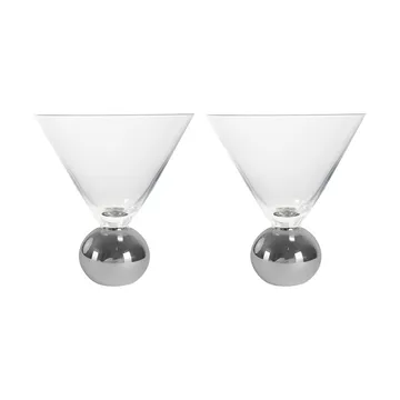 Vasos Spice 24 cl, 2-pack - Transparente-plata - Byon
