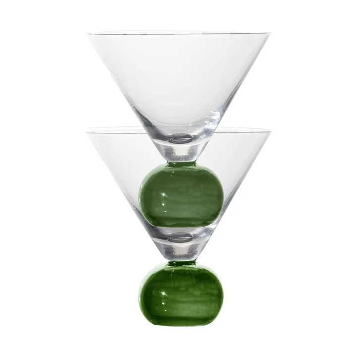 Vasos Spice 24 cl, 2-pack - Transparente-verde oscuro - Byon
