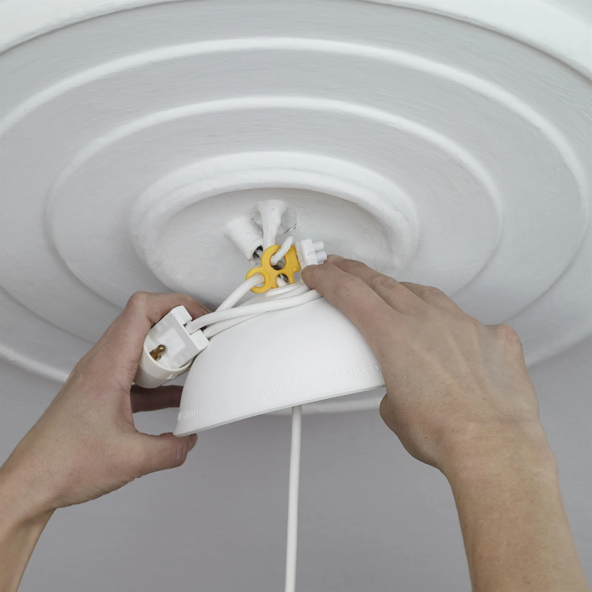 Copa de techo CableCup mini, blanco CableCup