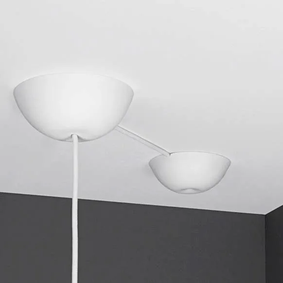 Florón para lámpara de techo CableCup Hide, blanco CableCup