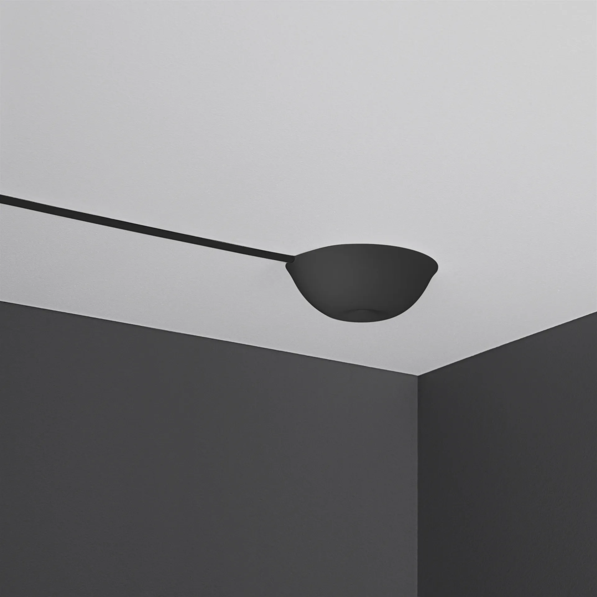 Florón para lámpara de techo CableCup Hide, negro CableCup