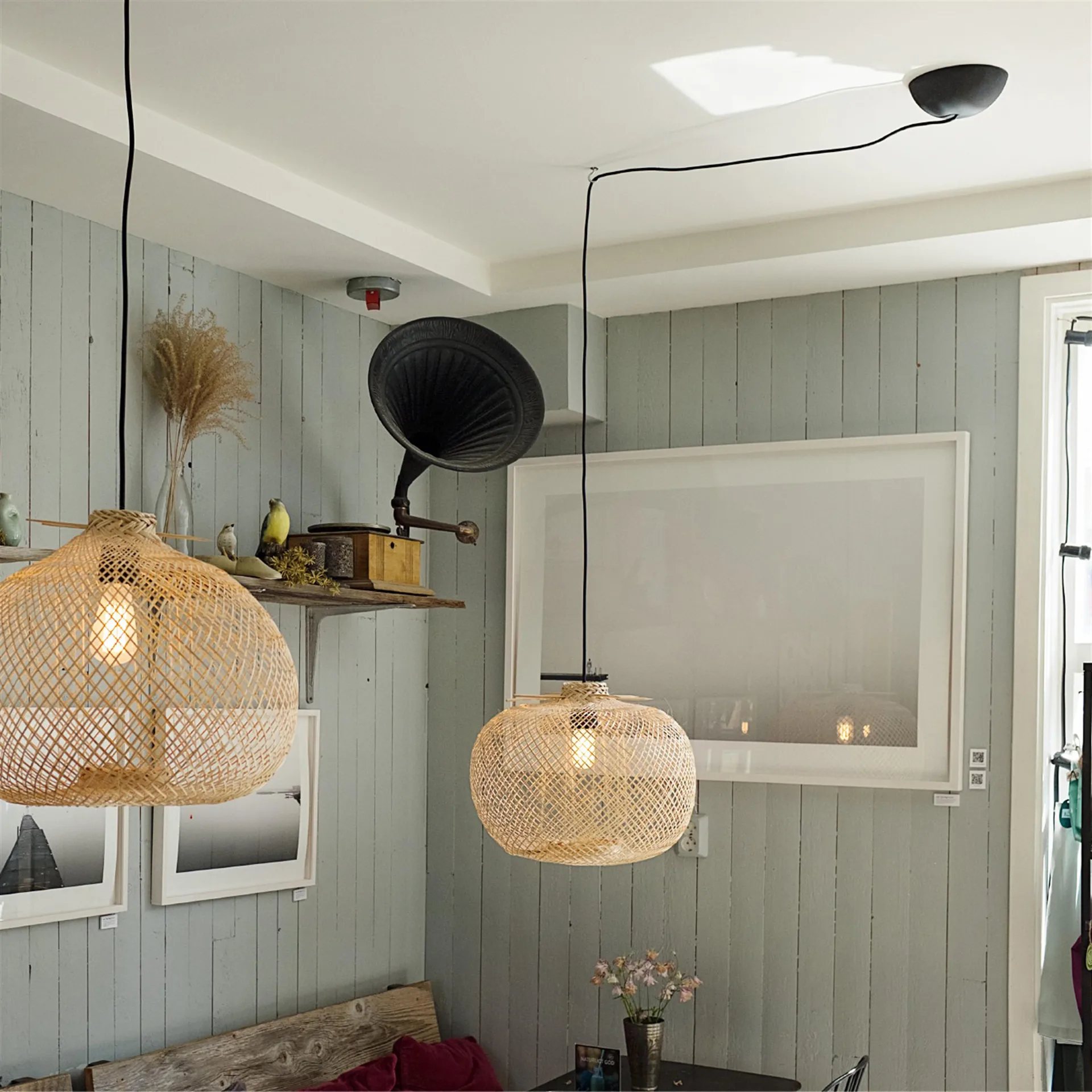 Florón para lámpara de techo CableCup, negro CableCup