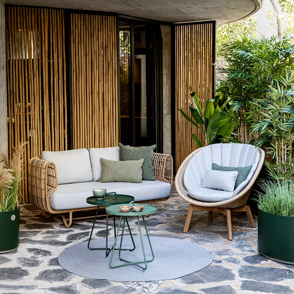 Alfombra Circle redonda, Light grey, Ø140cm Cane-line