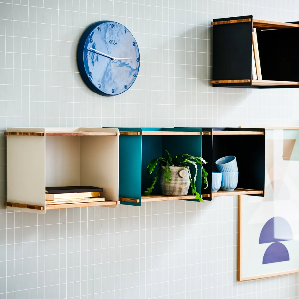 Almacenaje Box Wall, Lava grey, teak Cane-line