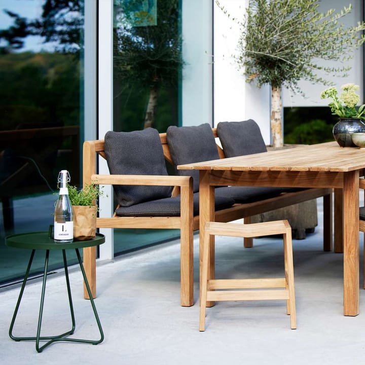 Banco Grace de 2 plazas, Dark grey, teak Cane-line