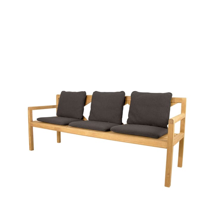 Banco Grace de 3 plazas - Dark grey, teak - Cane-line