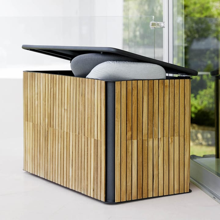 Baúl exterior Combine, Teak, lava grey, grande Cane-line