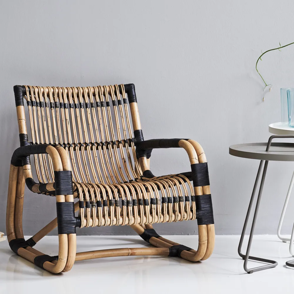 Butaca Curve, Lava grey Cane-line