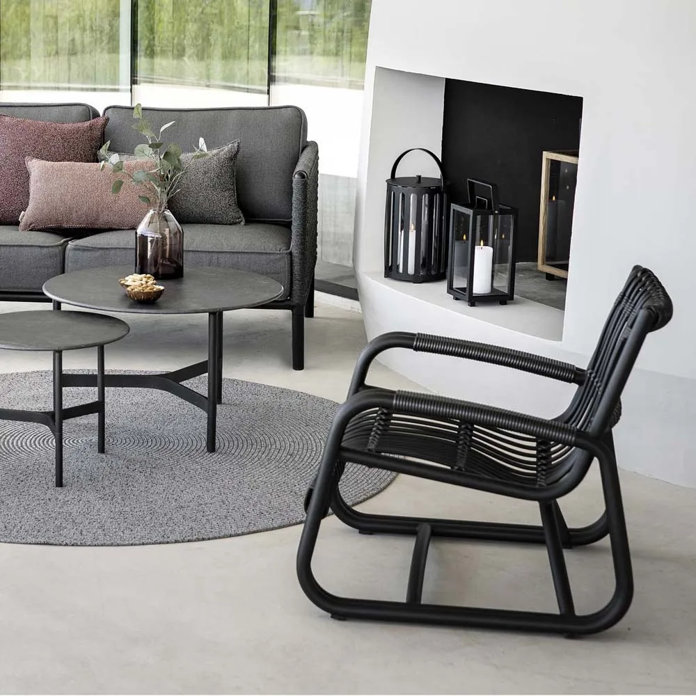 Butaca Curve, Lava grey Cane-line