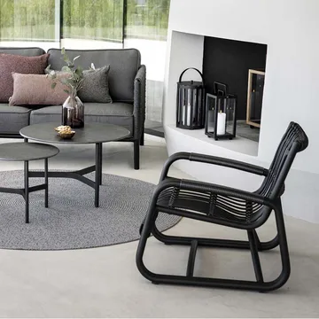 Butaca Curve - Lava grey - Cane-line