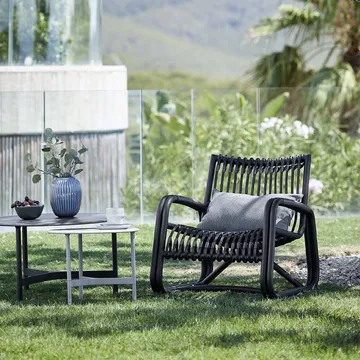 Butaca Curve - Lava grey - Cane-line