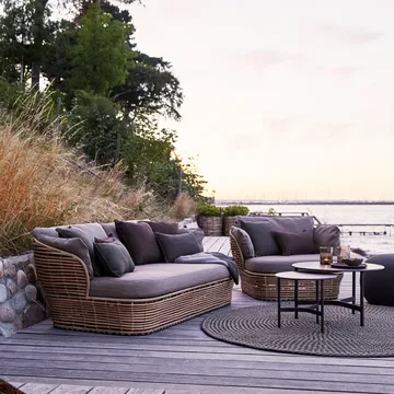 Butaca Lounge Basket - Graphite grey, incl. cojines grises - Cane-line