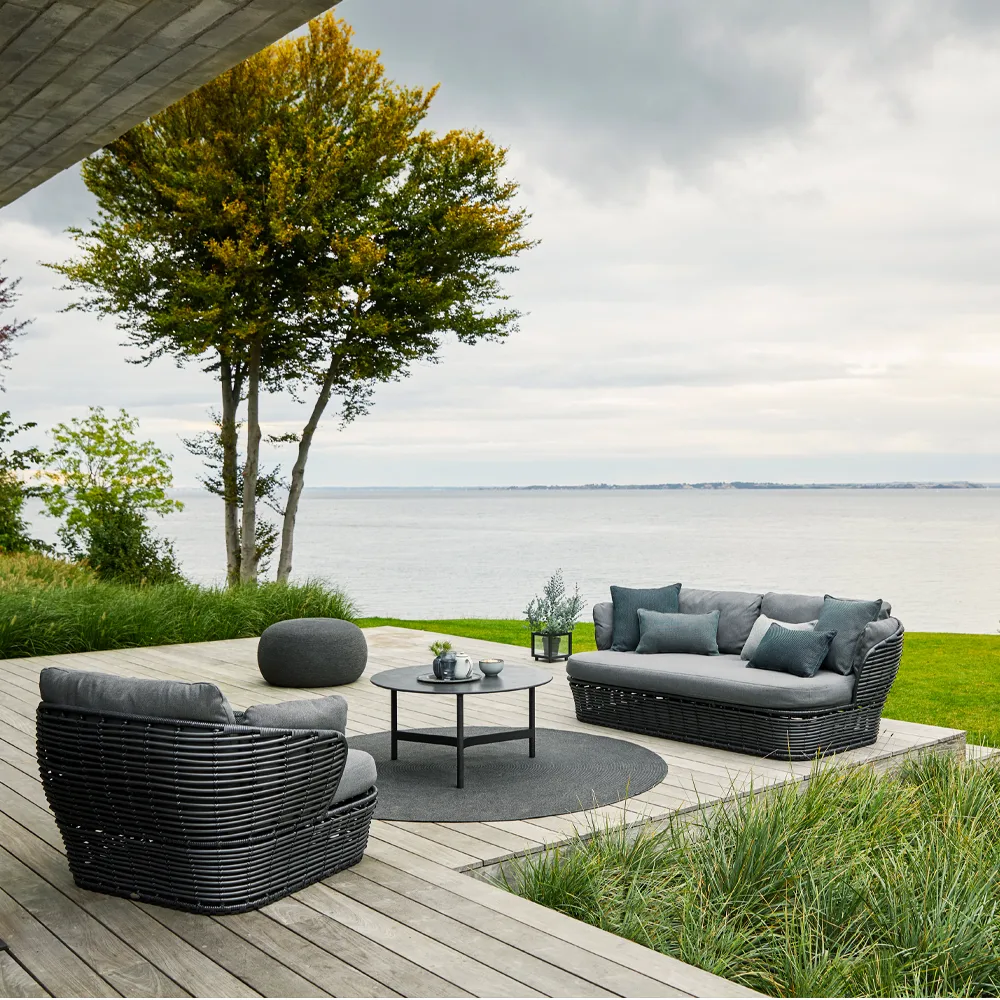 Butaca Lounge Basket, Graphite grey, incl. cojines grises Cane-line