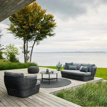 Butaca Lounge Basket - Graphite grey, incl. cojines grises - Cane-line