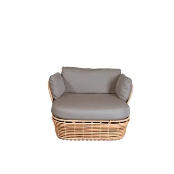Butaca Lounge Basket - Natural, incl. cojines taupe - Cane-line