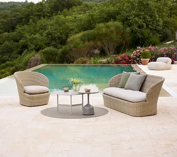 Butaca Lounge Coast swivel - Sand (Flat Weave) - Cane-line