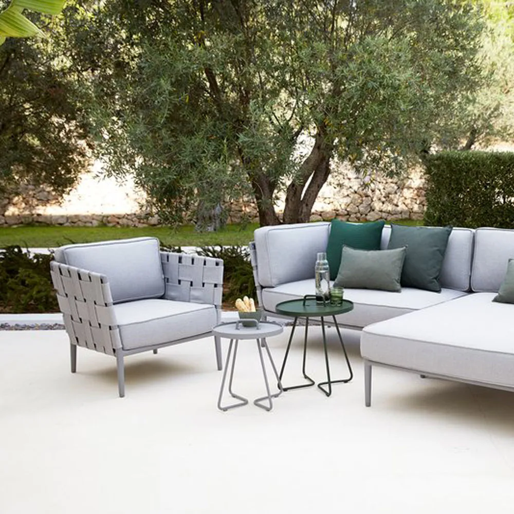 Butaca Lounge Conic, Light grey, incl. cojines Cane-line