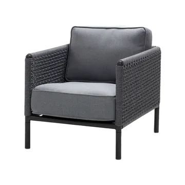 Butaca Lounge Encore - Cane-Line airtouch lava grey/dark grey, incl. cojines - Cane-line