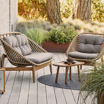 Butaca Lounge String - Cane-Line Airtouch taupe-teak - Cane-line