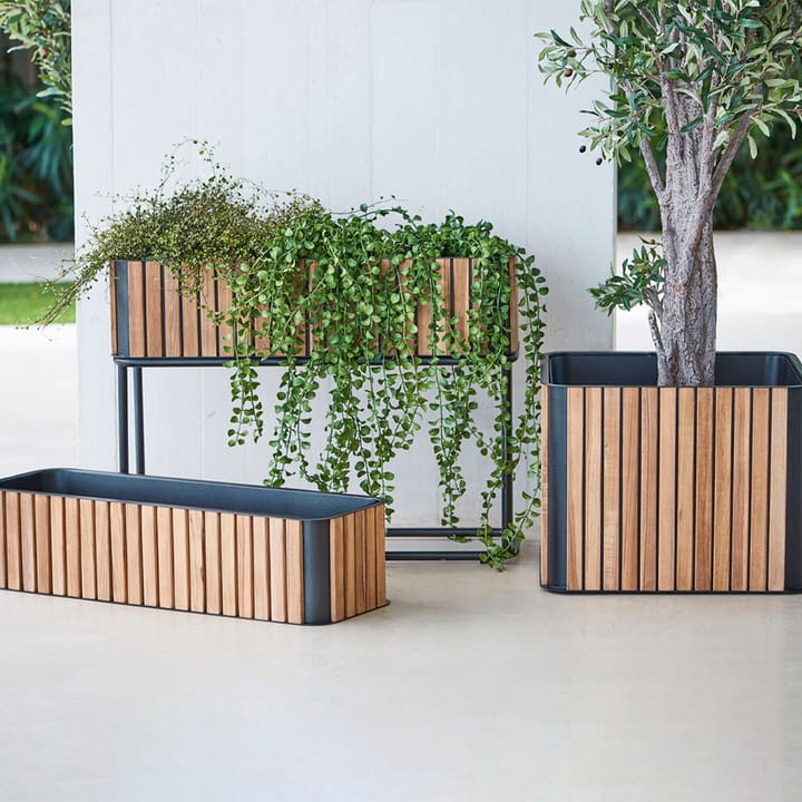 Caja de plantación Combine, Teak, lava grey Cane-line