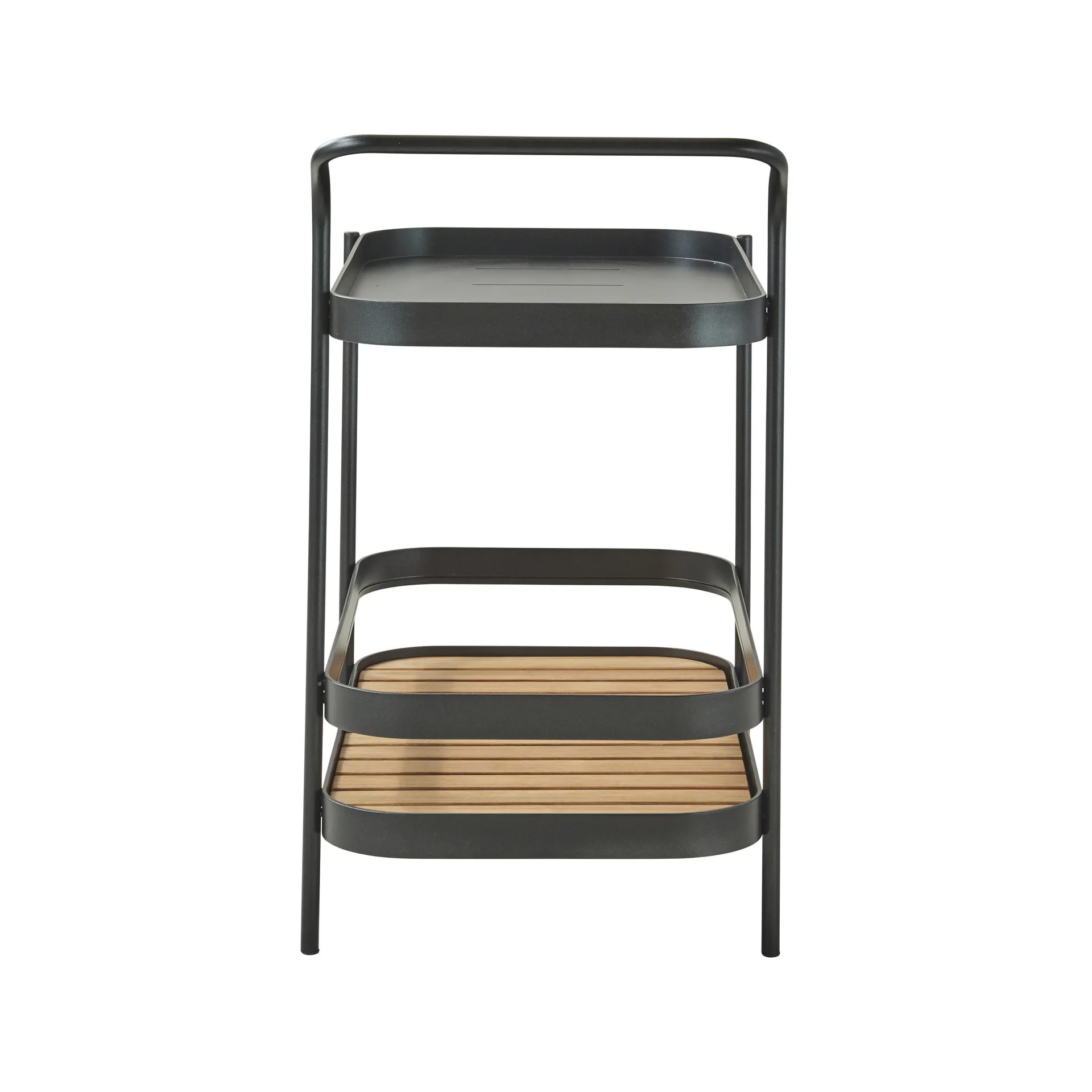 Carrito Roll, Lava grey, incl. tablero de mesa teca Cane-line