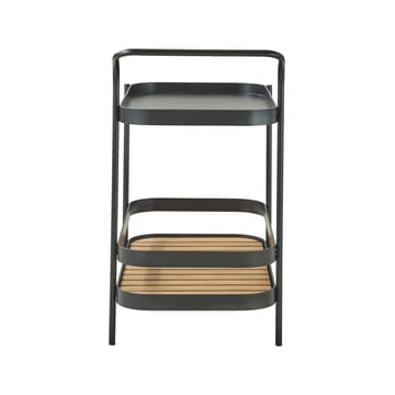 Carrito Roll - Lava grey, incl. tablero de mesa teca - Cane-line