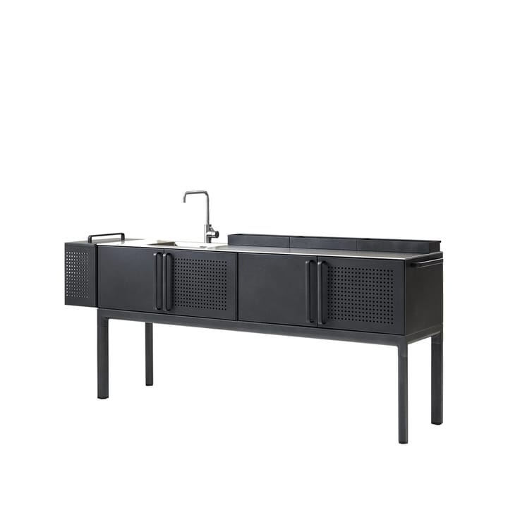 Cocina exterior Drop, Lava grey, incl. encimera y grifo Cane-line