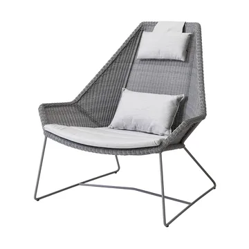 Conjunto de cojines para Butaca Lounge Breeze respaldo alto - Cane-line Natté light grey - Cane-line