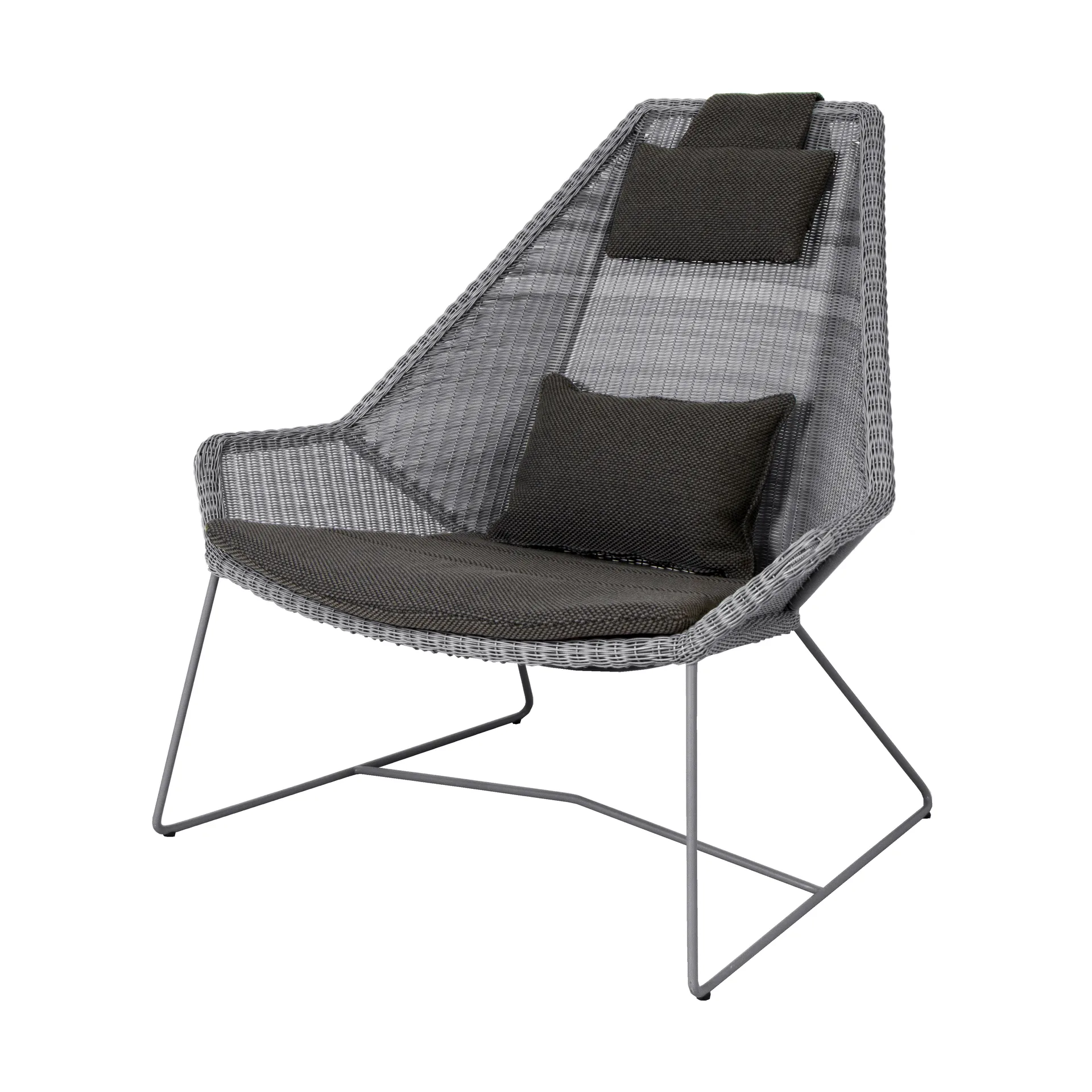 Conjunto de cojines para Butaca Lounge Breeze respaldo alto, Focus grey Cane-line