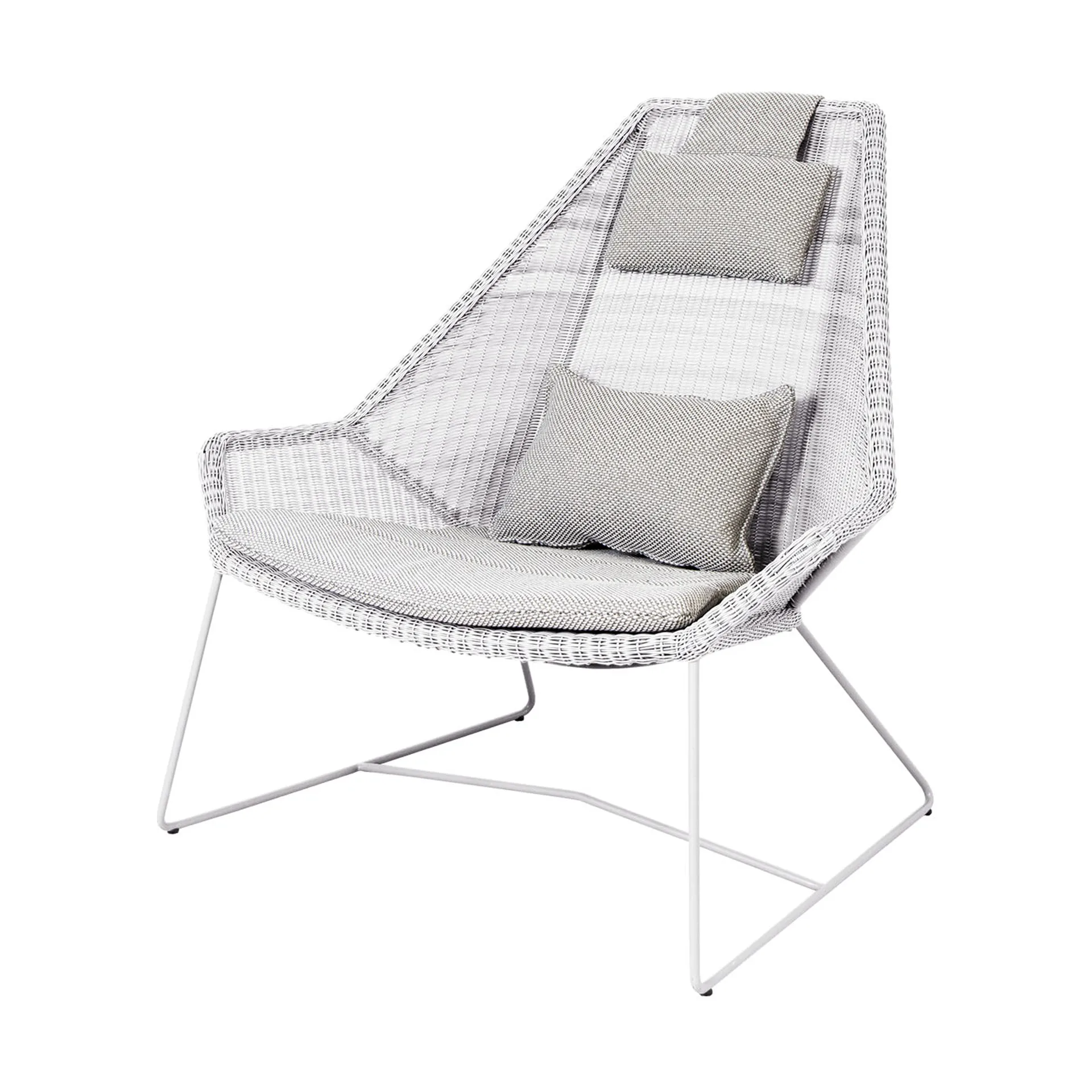 Conjunto de cojines para Butaca Lounge Breeze respaldo alto, Focus light grey Cane-line