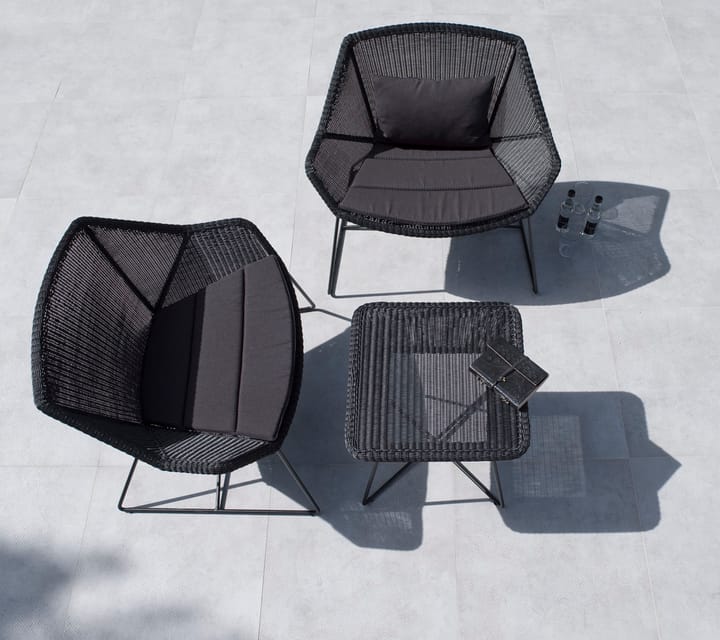Conjunto de cojines para sillón lounge Breeze, Cane-line Natté black Cane-line
