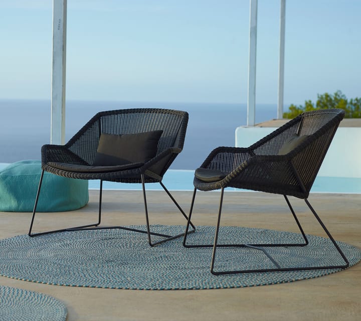 Conjunto de cojines para sillón lounge Breeze, Cane-line Natté black Cane-line