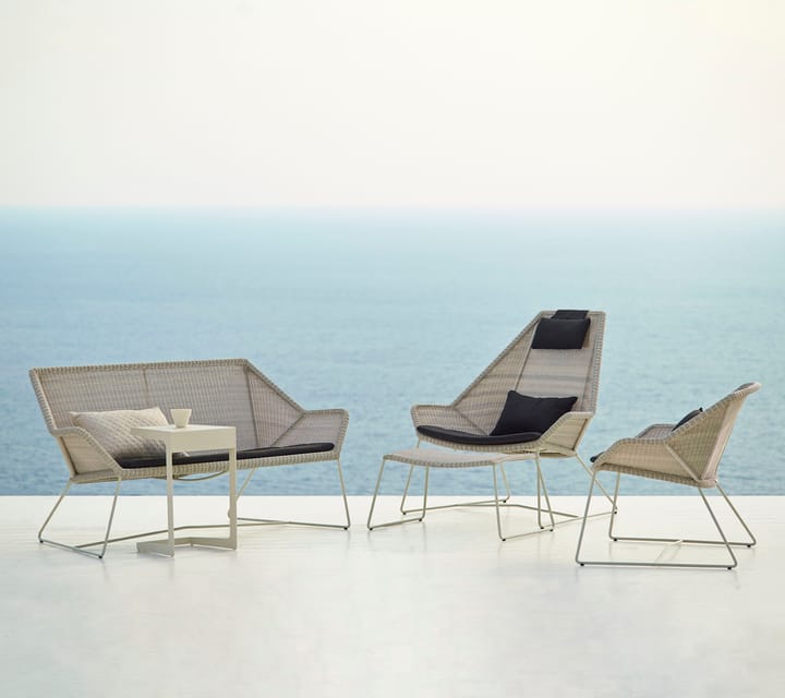 Conjunto de cojines para sillón lounge Breeze respaldo alto, Cane-line Natté black Cane-line
