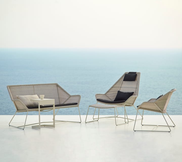 Conjunto de cojines para sillón lounge Breeze respaldo alto - Cane-line Natté black - Cane-line