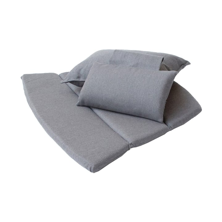 Conjunto de cojines para sillón lounge Breeze respaldo alto - Cane-line Natté grey - Cane-line