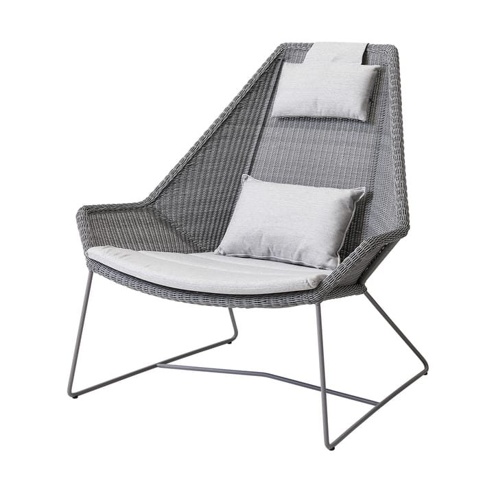 Conjunto de cojines para sillón lounge Breeze respaldo alto, Cane-line Natté light grey Cane-line