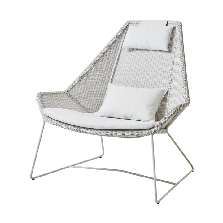 Conjunto de cojines para sillón lounge Breeze respaldo alto, Cane-line Natté white Cane-line