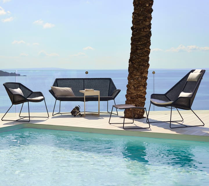 Conjunto de cojines para sillón lounge Breeze respaldo alto, Cane-line Natté white Cane-line