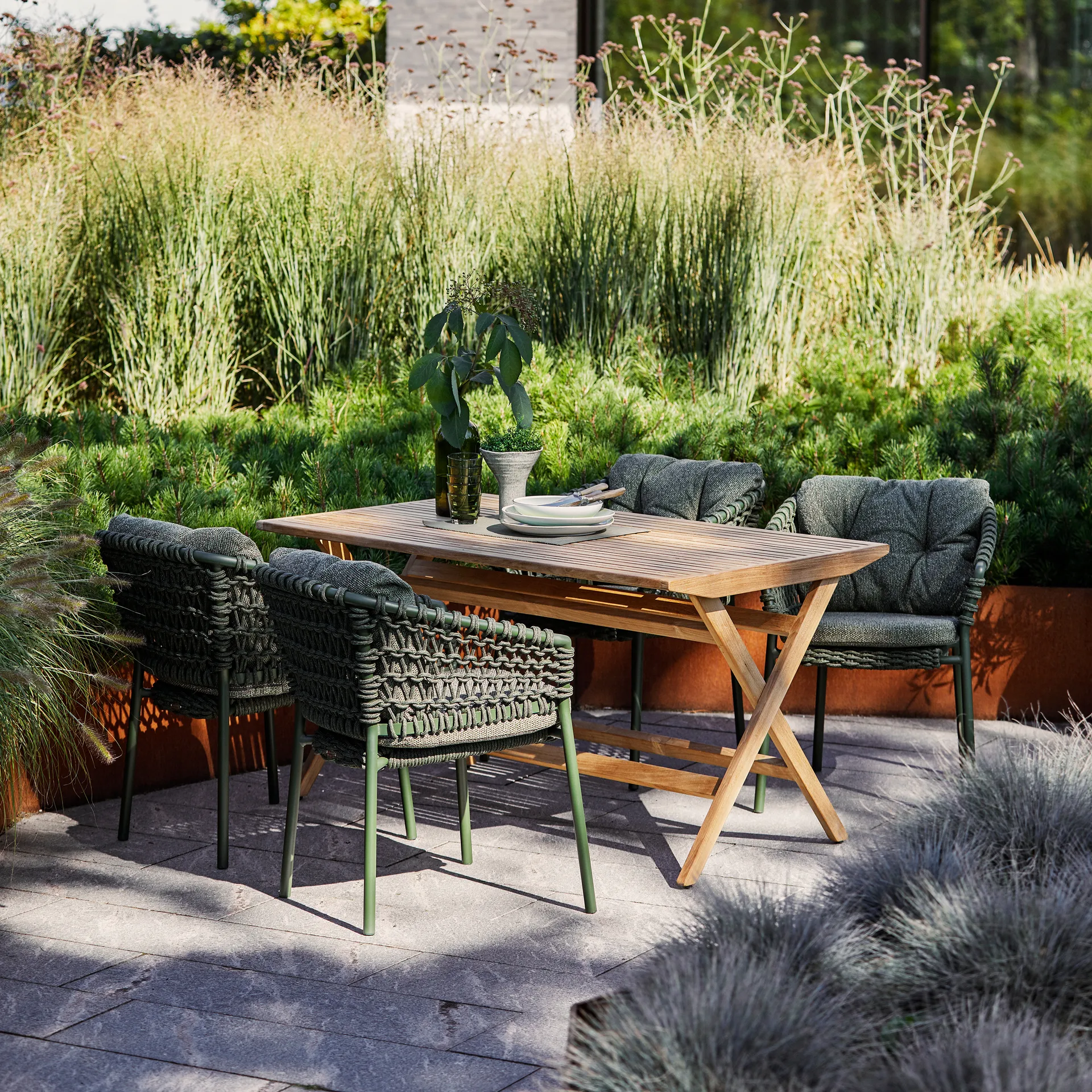 Juego de cojines para silla Ocean/Basket/Moments, Wove dark green Cane-line