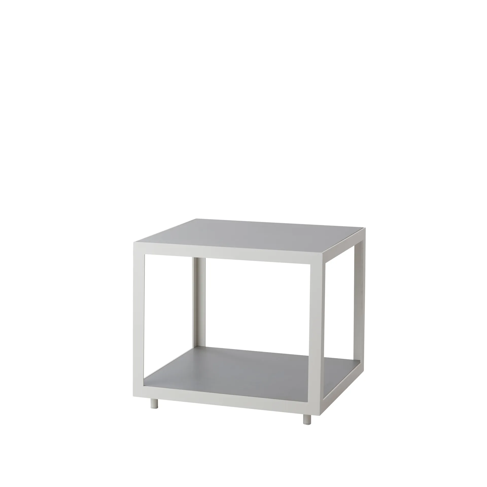 Mesa auxiliar Level, Light grey, cerámica, soporte blanco Cane-line