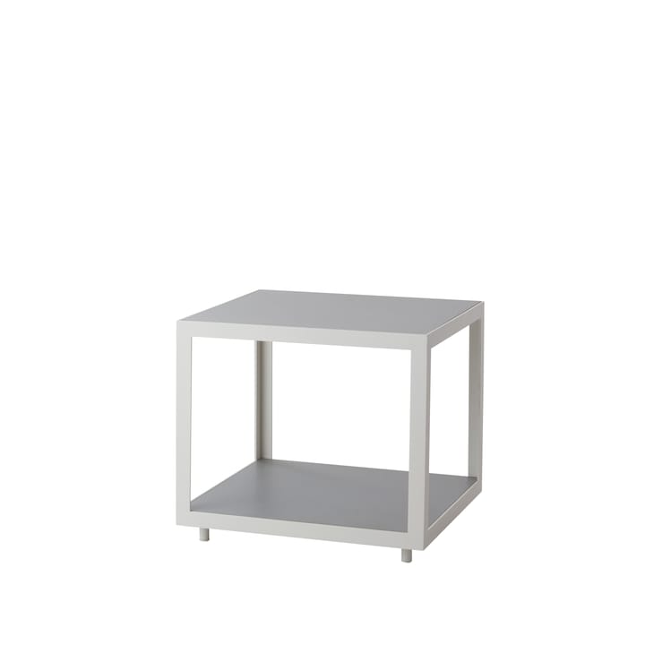 Mesa auxiliar Level - Light grey, cerámica, soporte blanco - Cane-line