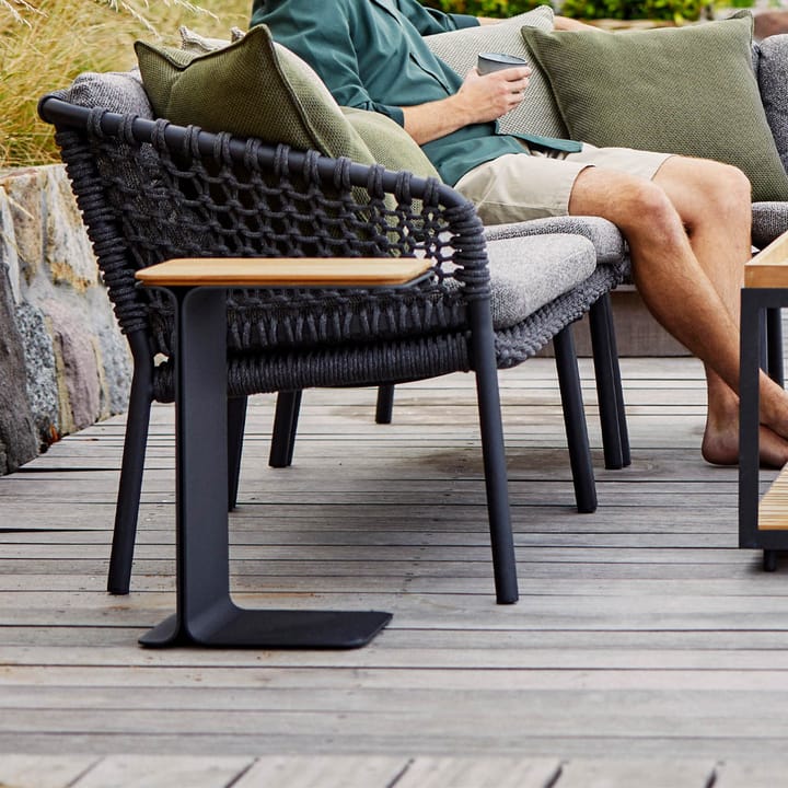Mesa auxiliar Mega, Teak-soporte lava grey Cane-line