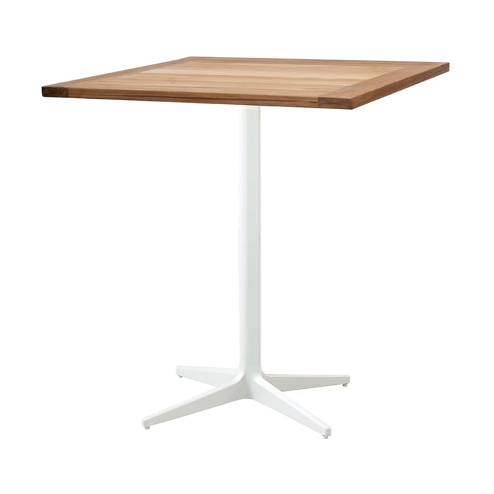 Mesa de café Drop teca 72x72 cm - Soporte blanco - Cane-line