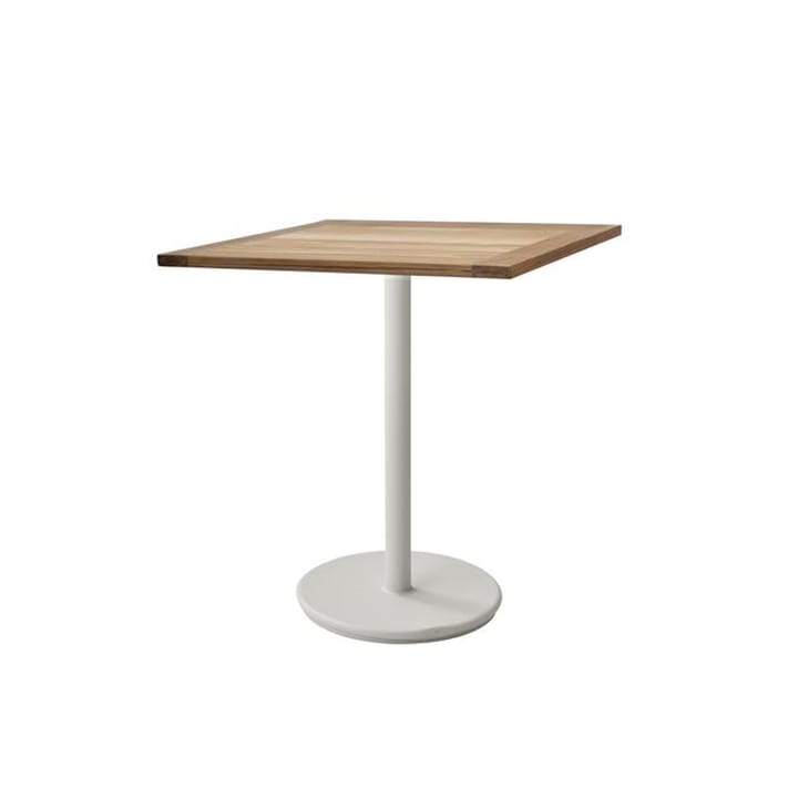 Mesa de café Go teca 72x72 cm - Soporte blanco - Cane-line