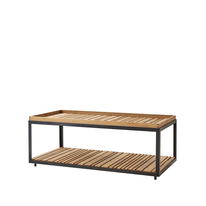 Mesa de centro Level teca 62x122 cm - Lava grey - Cane-line